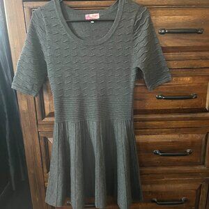 Candie's Sweater Dress, Charcoal Gray, Small